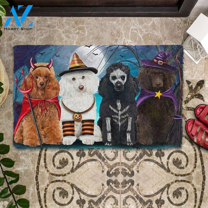 Poodle Halloweenn Funny Doormat Gift For Dog Lovers Birthday Gift Home Decor Warm House Gift Welcome Mat Halloween Decor