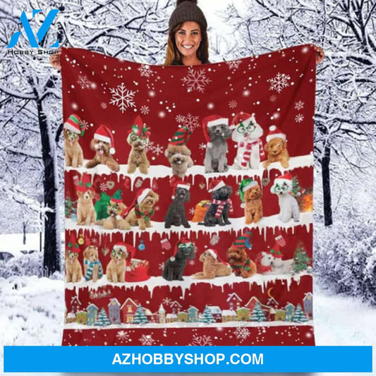 Poodle Merry Christmas Noel Blanket Gift For Dog Lovers, Gift For Christmas, 