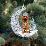 Poodle Diamond Moon Merry Christmas Ornament Christmas Decoration