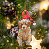 Godmerch- Ornament- Poodles Christmas Shape Ornament, Happy Christmas Ornament, Car Ornament