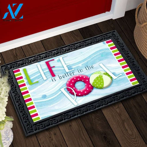 Pool Time Doormat - 18" x 30"