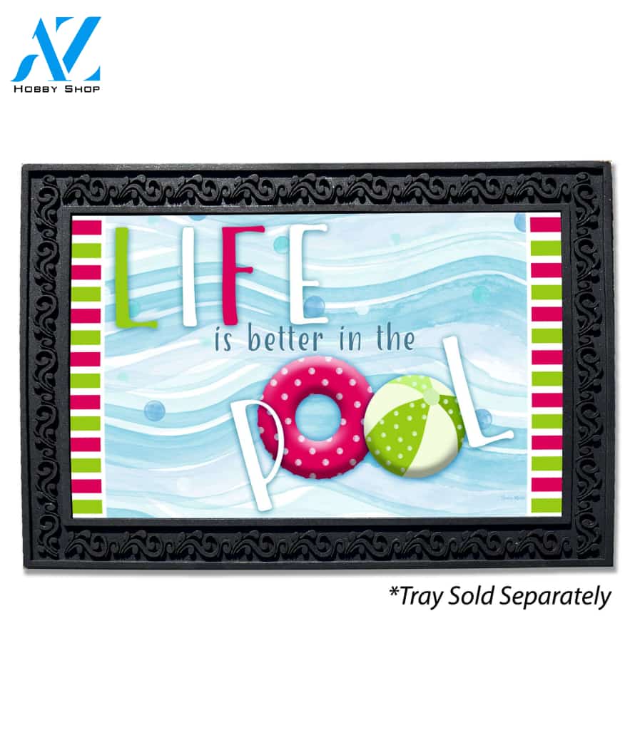 Pool Time Doormat - 18" x 30"
