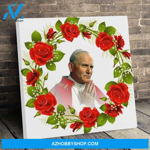 Pope John Paul II Crowned with Roses Canvas