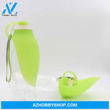 Portable Pet Water Dispenser Feeder Leak Proof With Drinking Cup Dish Bowl Dog Bottle Green
