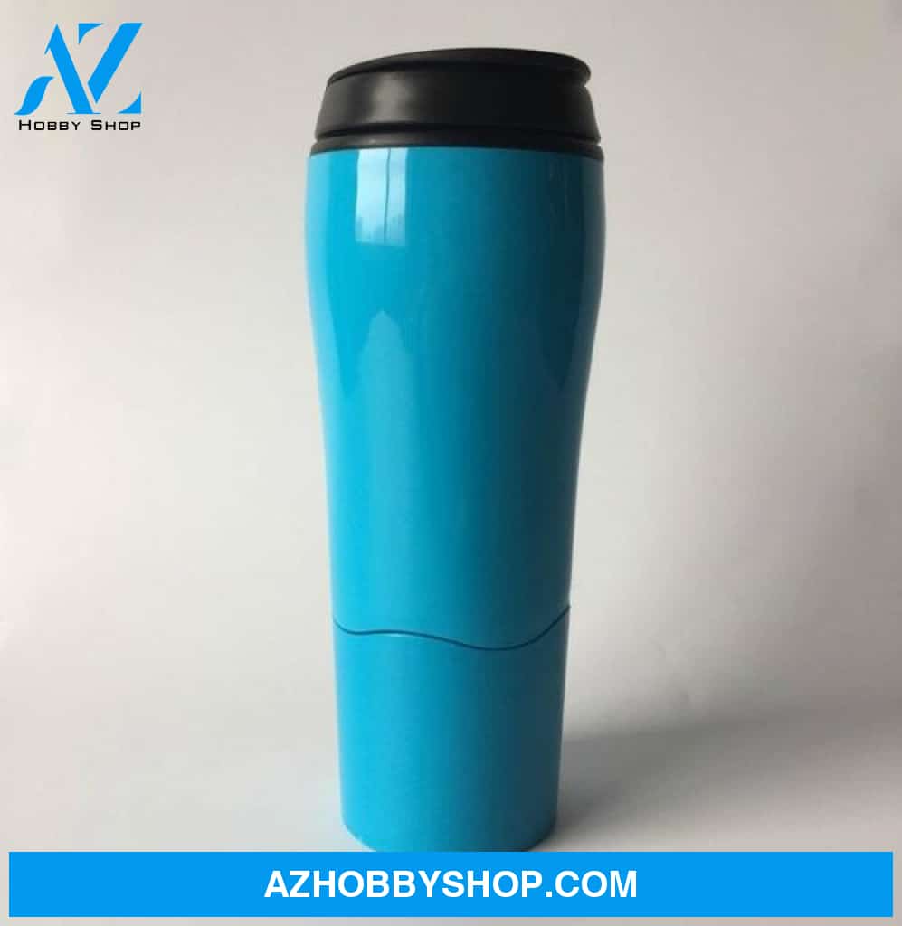 Portable Suction Magic Water Bottle Not Pouring Cup Splash Proof Non-Slip Anti-Scalding Blue