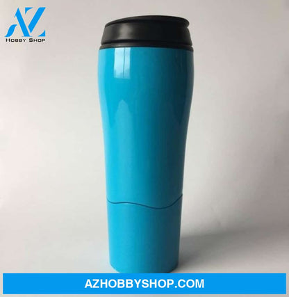 Portable Suction Magic Water Bottle Not Pouring Cup Splash Proof Non-Slip Anti-Scalding Blue