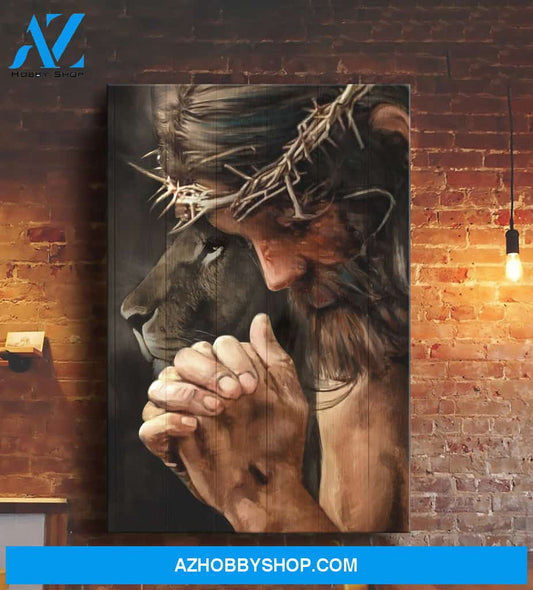 Portrait God Canvas - Bible Verse Wall Art - Jesus - The power of prayer Canvas