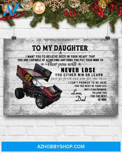 Poster & Canvas | To My Daughter Canvas, Poster, Love Dad Canvas