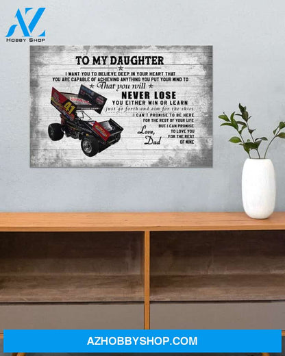 Poster & Canvas | To My Daughter Canvas, Poster, Love Dad Canvas