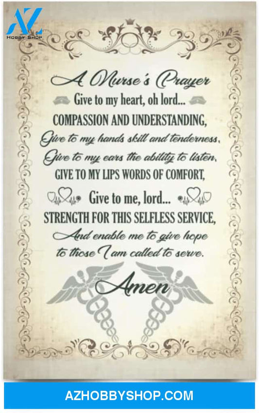 Poster Inspiration A Nurse’S Prayer Gift For Nurse