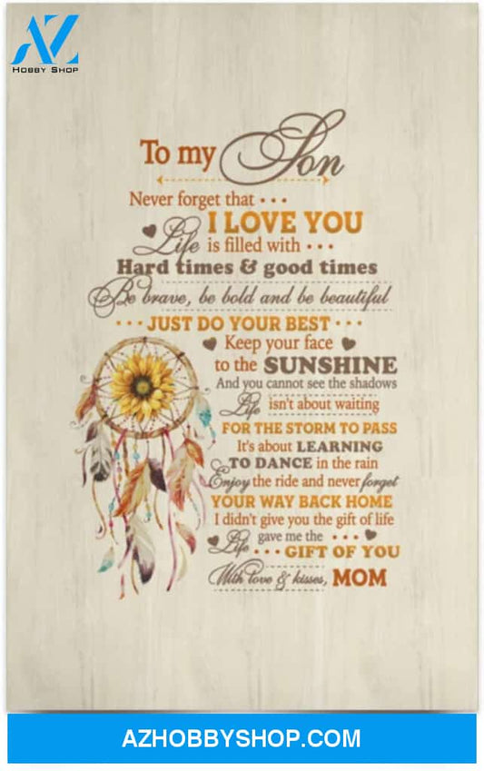 Poster Inspiration Dreamcatcher Mom To My Son Never Forget That I Love You