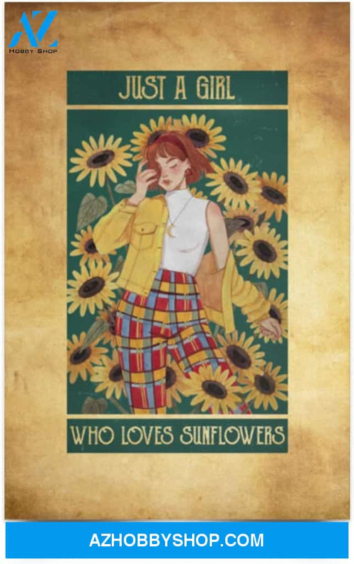 Poster Inspiration Just A Girl Who Loves Sunflower Just A Mom Who Raised A Marine