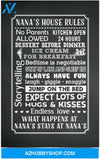 Poster Inspiration Nana’S House Rule – Funny Grandma Gifts Family Unisex Awesome On Birthday Decor Home Durable