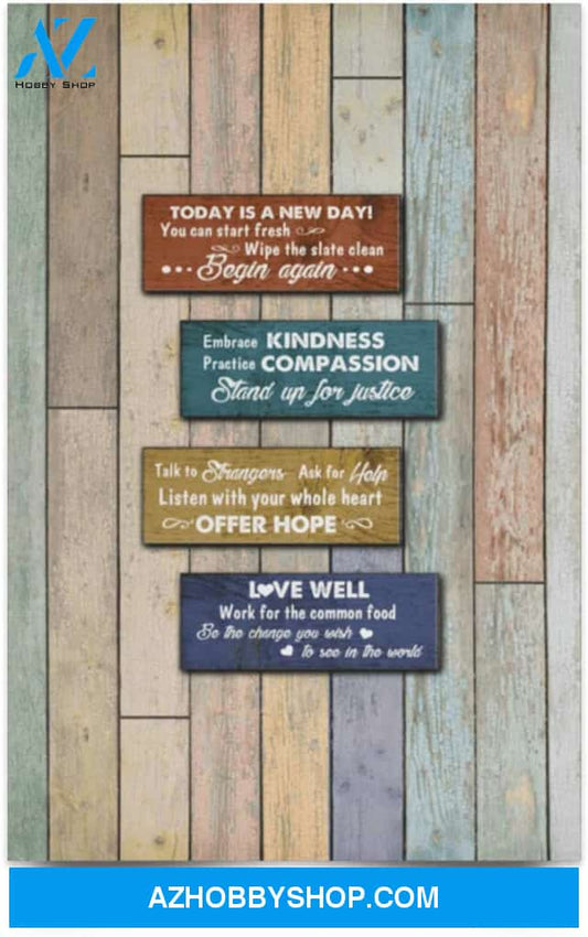 Poster Inspiration Today Is A New Day Vintage