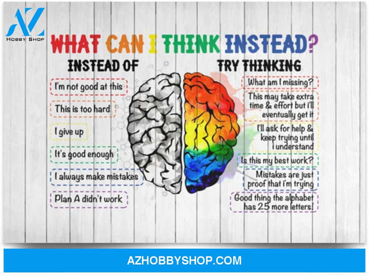 Poster Inspiration What Can I Think Instead Try Thinking – Classroom Wall Art 