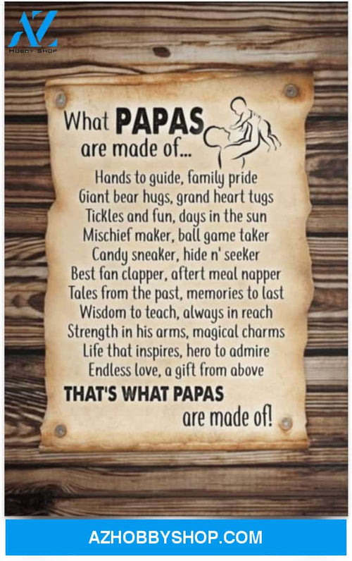 Poster Inspiration What Papas Are Made Of