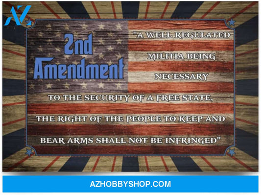 Poster Motivational 2Nd Amendment Vintage American Flag 