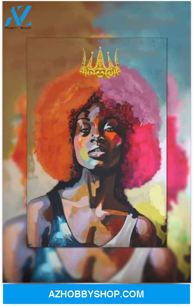 Poster Motivational African American Female Portrait Afro Women Art 