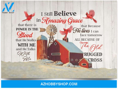 Poster Motivational I Still Believe In Amazing Grace – Cardinal Wall Art 