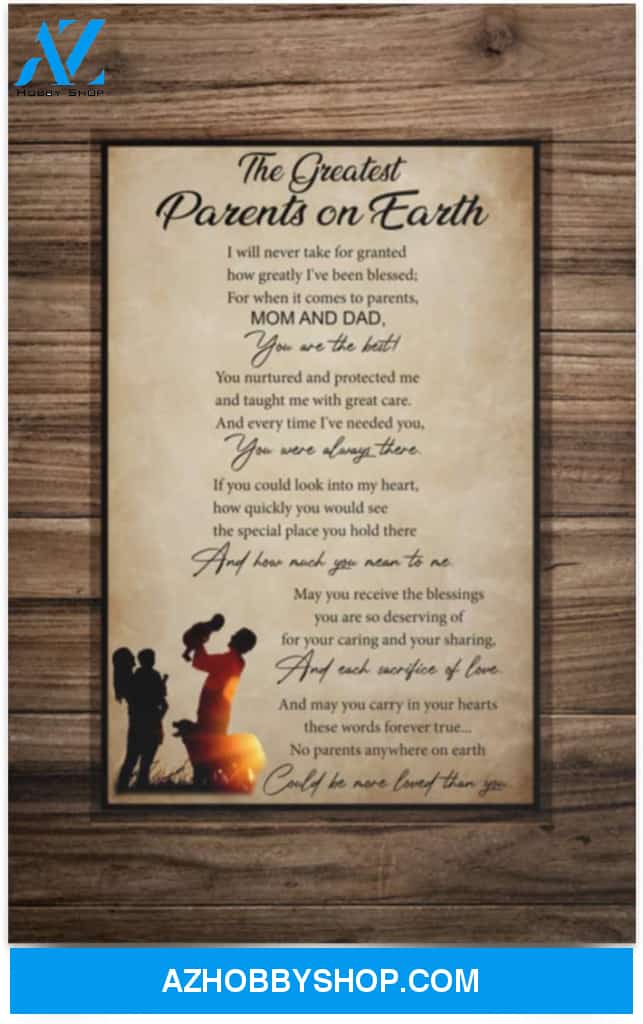 Poster Motivational Mom Dad Greatest Parents