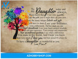 Poster Motivational Mom To Daughter Today And Always Please Know That I See You And I Love You 