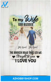 Poster Motivational Personalized To My Wife God Blessed The Broken Road That Led Me Straight To You