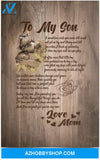 Poster Motivational To My Son I’Ll Love You Till My Days Are Done And I’M So Grateful You’Re My Son Gifts Family Unisex Awesome On Birthday Decor Home Durable