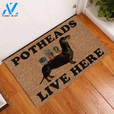 Potheads Live Here Garden Dachshund Doormat