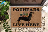 Potheads Live Here Garden Dachshund Doormat | WELCOME MAT | HOUSE WARMING GIFT
