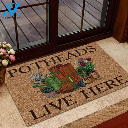 Potheads Live Here Garden Doormat | Welcome Mat | House Warming Gift