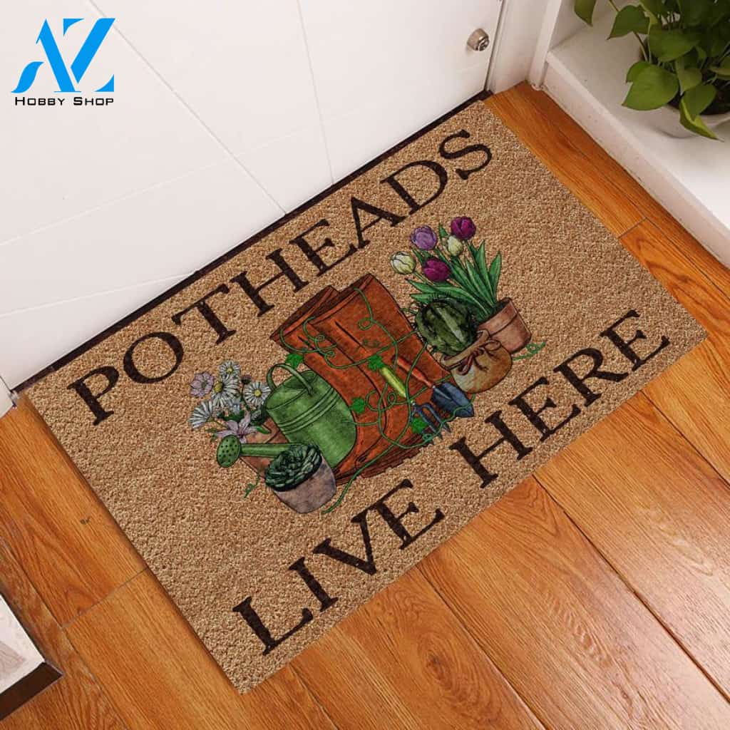 Potheads Live Here Garden Doormat | WELCOME MAT | HOUSE WARMING GIFT