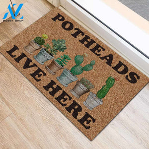 Potheads Live Here Succulent Doormat | WELCOME MAT | HOUSE WARMING GIFT