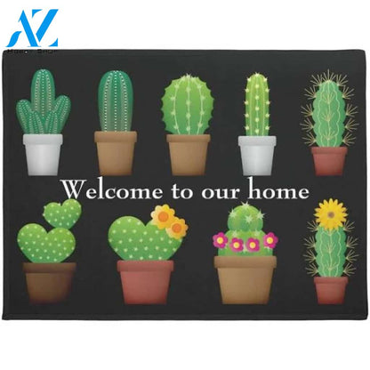 Potted Cactus Flower Doormat Indoor And Outdoor Mat Entrance Rug Sweet Home Decor Closing Gift Gift For Friend Family Flower Lovers Gift Idea