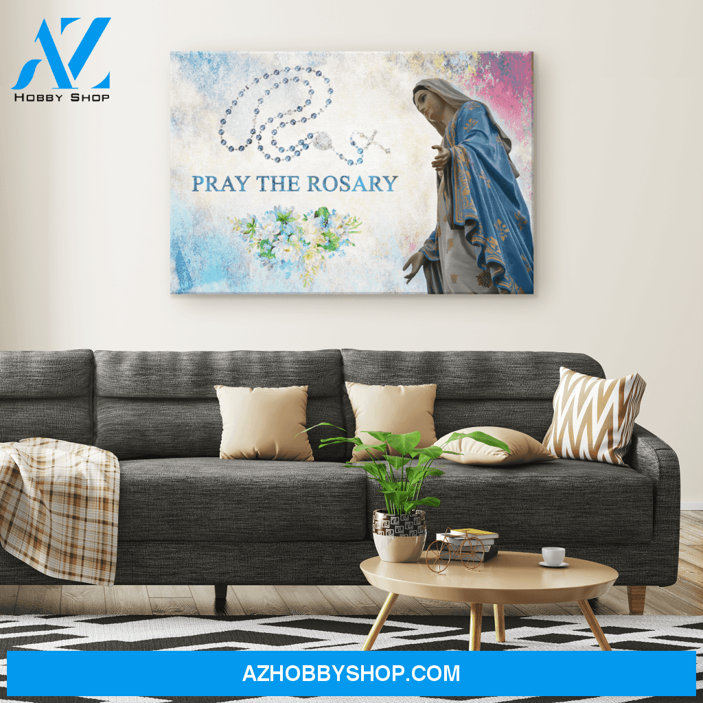 Pray the Rosary Canvas Art