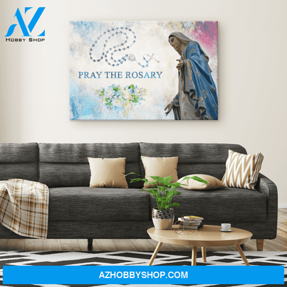 Pray the Rosary Canvas Art