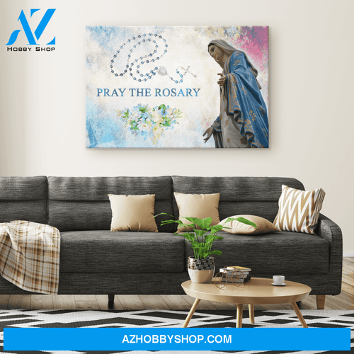 Pray the Rosary Canvas Art