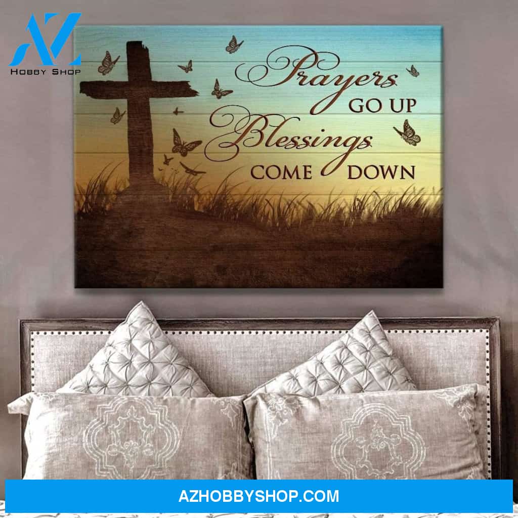 Prayers Go Up Butterfly Wall Art Canvas