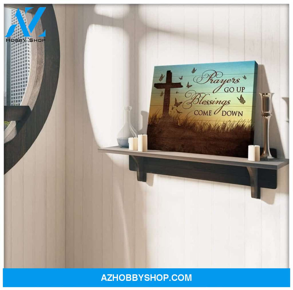 Prayers Go Up Butterfly Wall Art Canvas