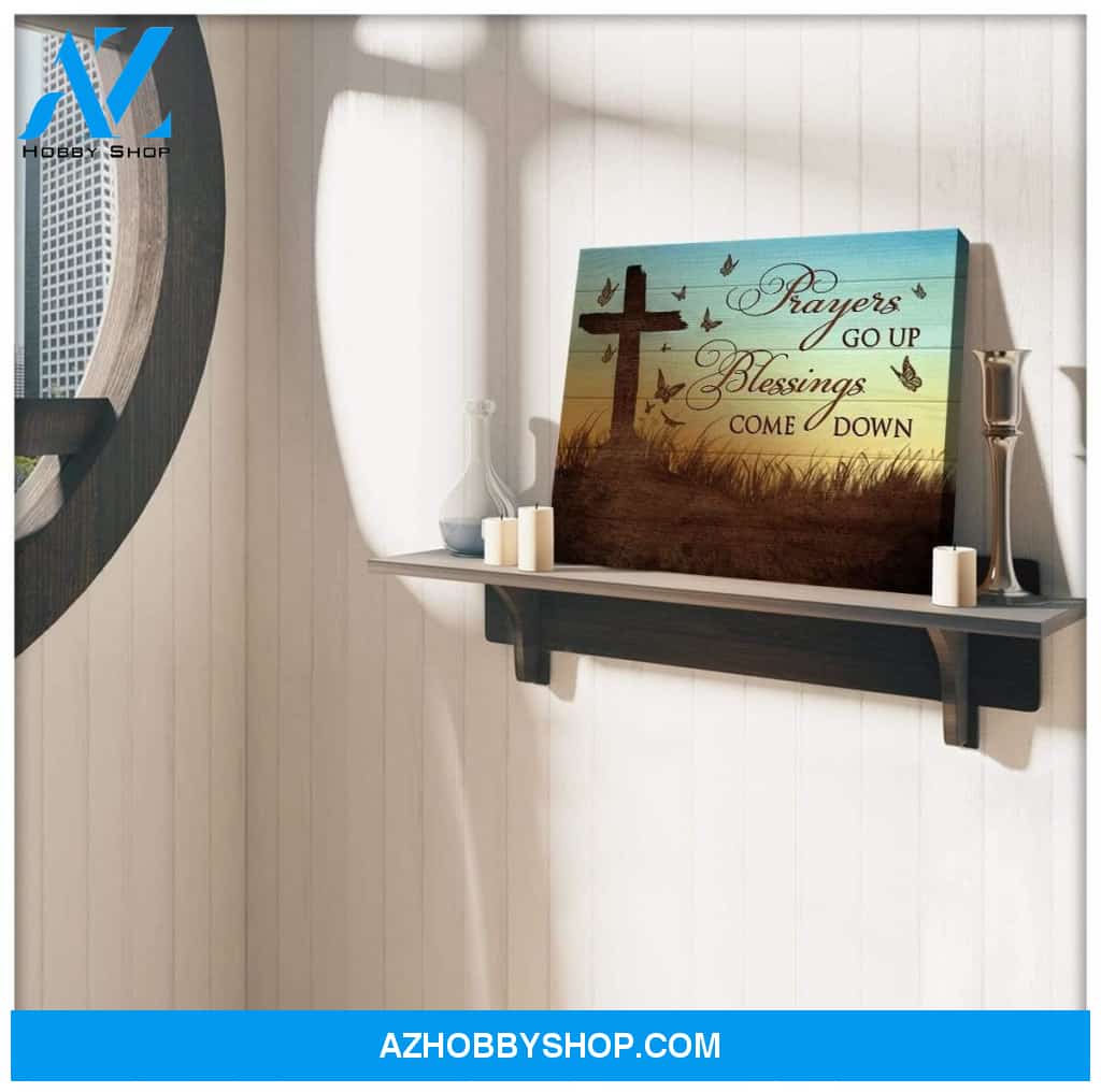 Prayers Go Up Butterfly Wall Art Canvas