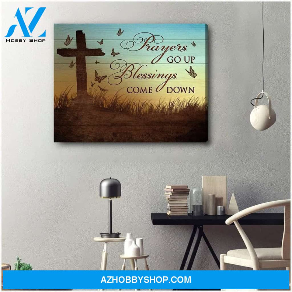 Prayers Go Up Butterfly Wall Art Canvas