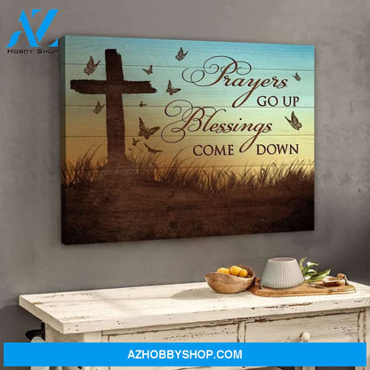 Prayers Go Up Butterfly Wall Art Canvas