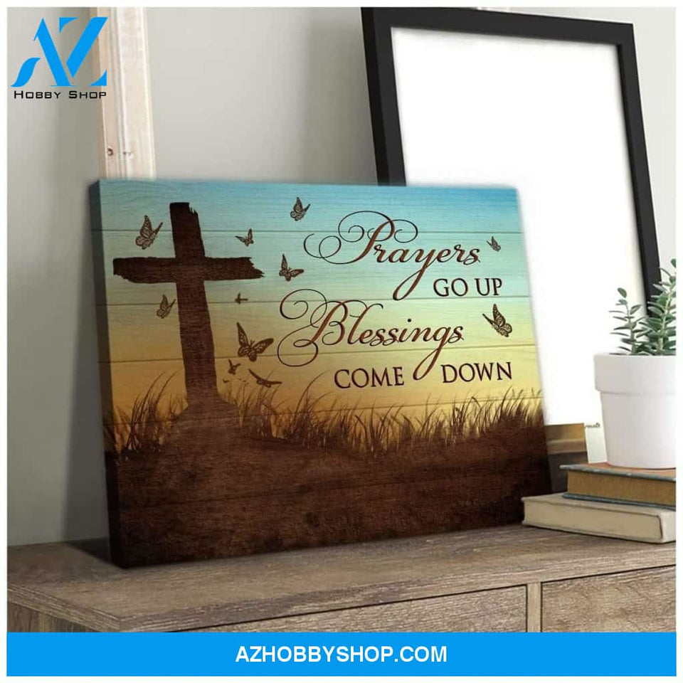 Prayers Go Up Butterfly Wall Art Canvas