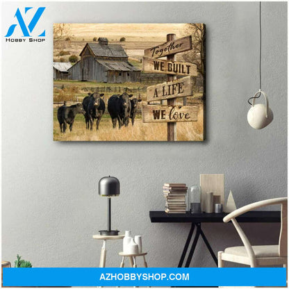 Angus Cow Premium Canvas Wall Art, Wall Decor Visual Art