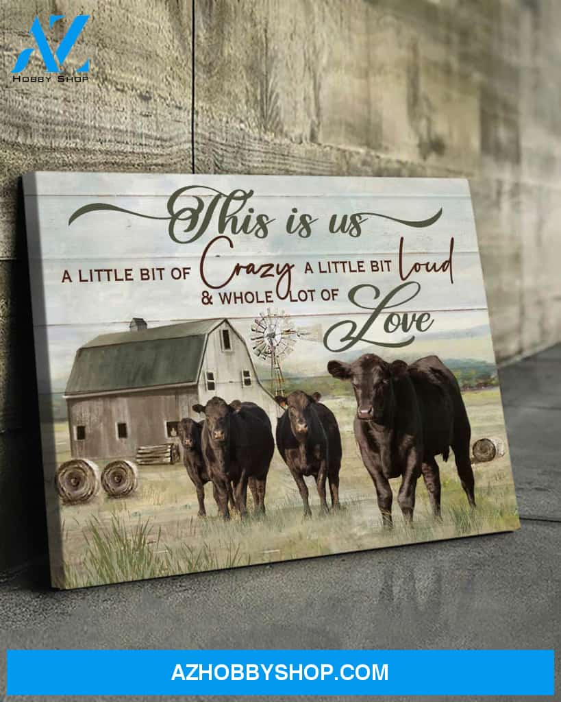 Angus Cows Premium Canvas Wall Art, Wall Decor Visual Art