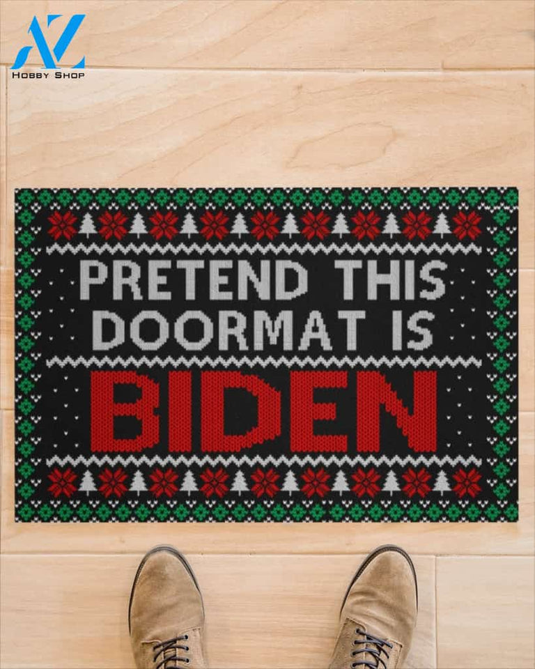 Pretend This Doormat Is BidenLet’s Go Brandon DoormatChristmas Gift 