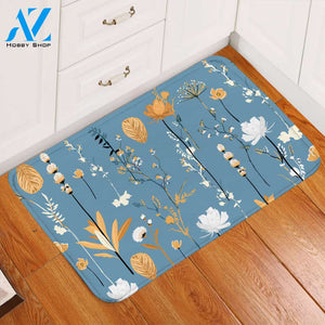 Pretty Plant Indigo Door Mat