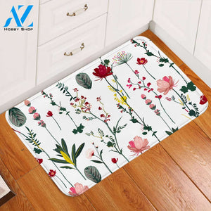 Pretty Plants White Door Mat