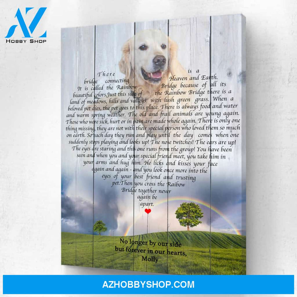 Preview Request Rainbow Bridge Pet Memorial Personalized Photo Memorial Canvas, Canvas Wall Art Gift