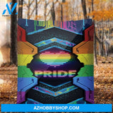 Pride Lgbt Heart Neon Quilt Fleece Blanket Gift for Friend Family Home Decor Bedding Couch Sofa Soft and Comfy Cozy