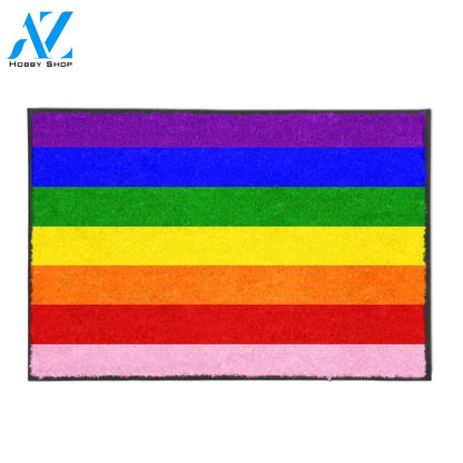 Pride Rainbow Doormat - LGBT Home Decor Floor Mat